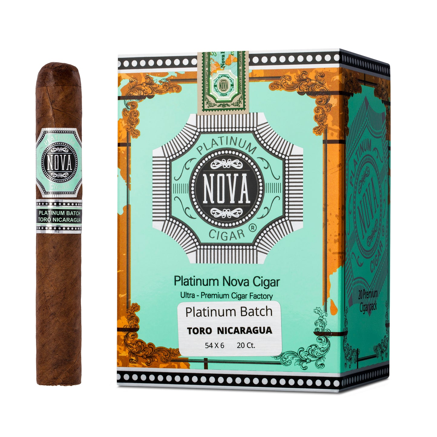 Platinum Nova Batch Toro Nicaragua - 20ct